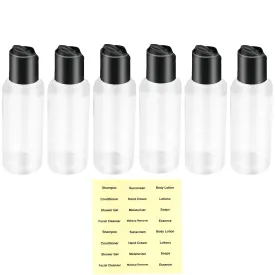 6 Pack Travel Bottles For Toiletries, 3.4oz Travel Size Containers Leak-Proof Tsa Approved Travel Containers Bottle For Shampoo Conditioner and Body Wash