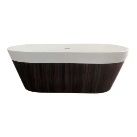 67" Pine-Like Grain Solid Surface Bathtub