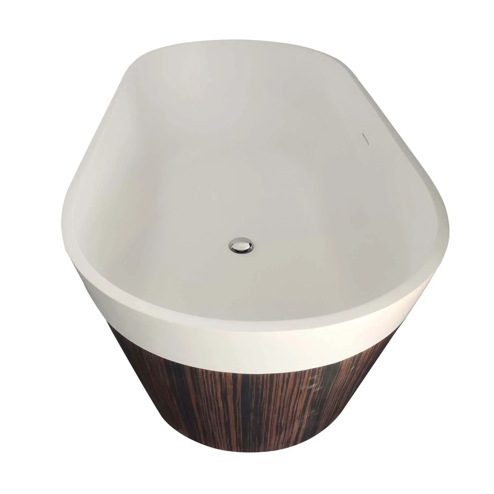 67" Pine-Like Grain Solid Surface Bathtub