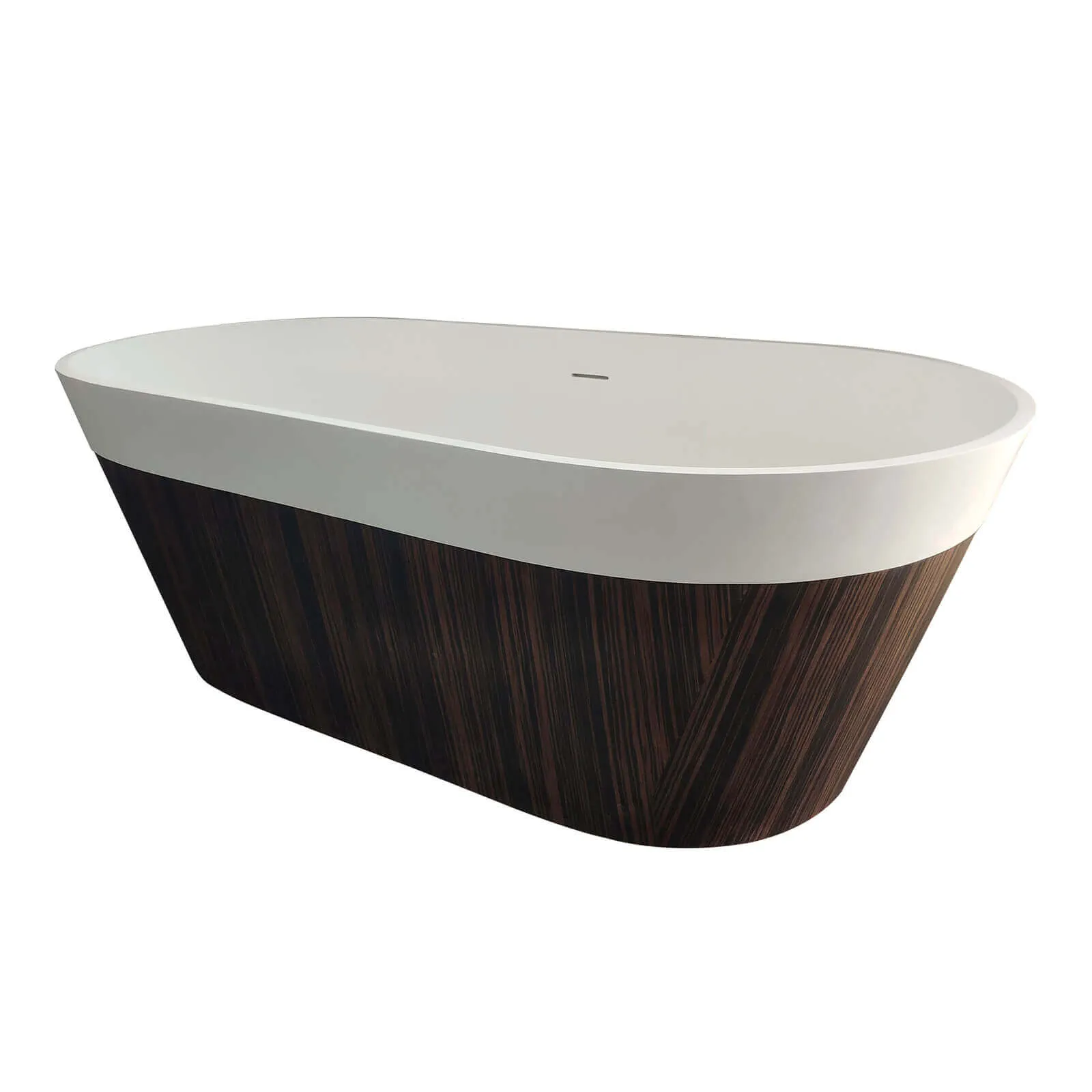 67" Pine-Like Grain Solid Surface Bathtub