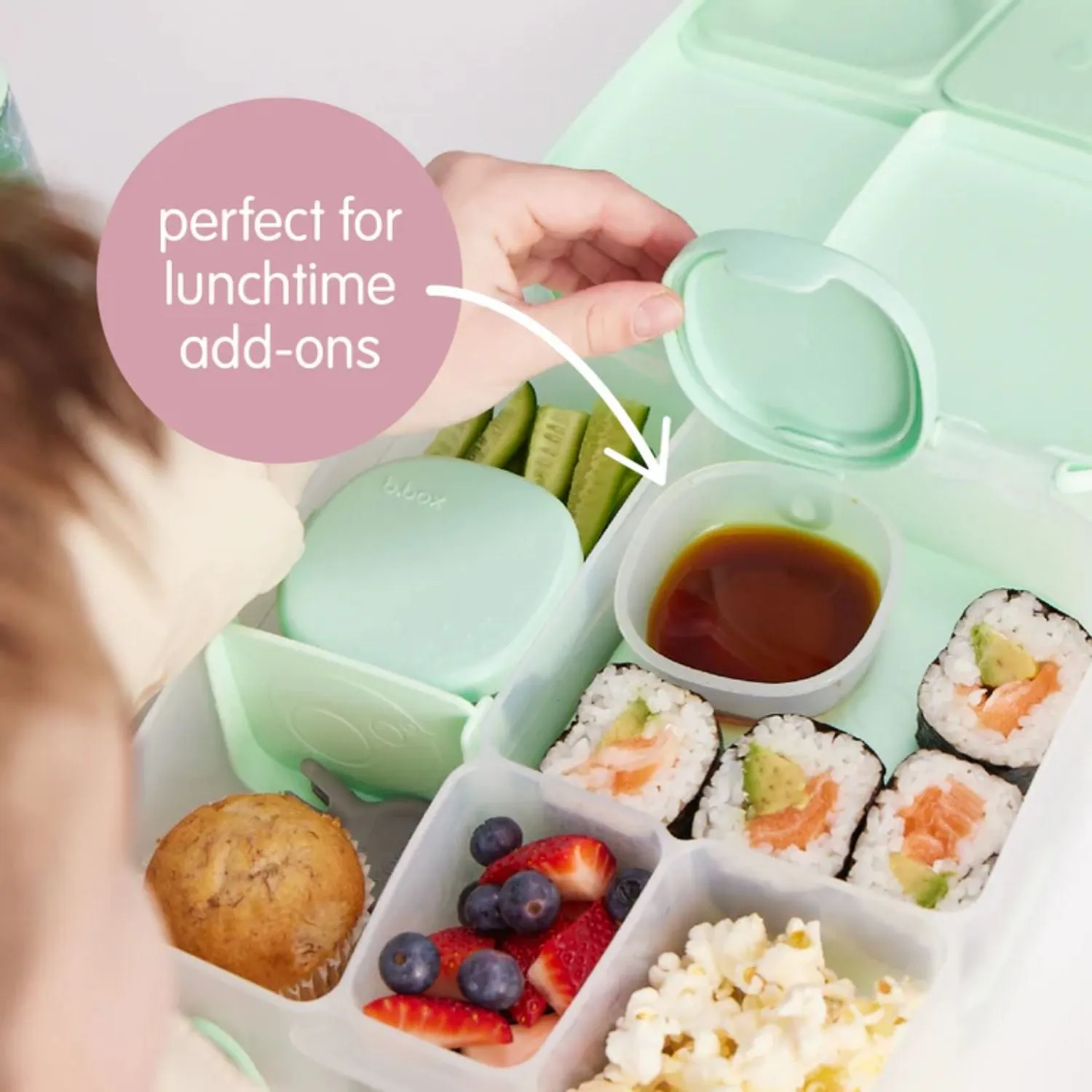 b.box Portable Snack Tubs - Pack of 3- Ocean Blue