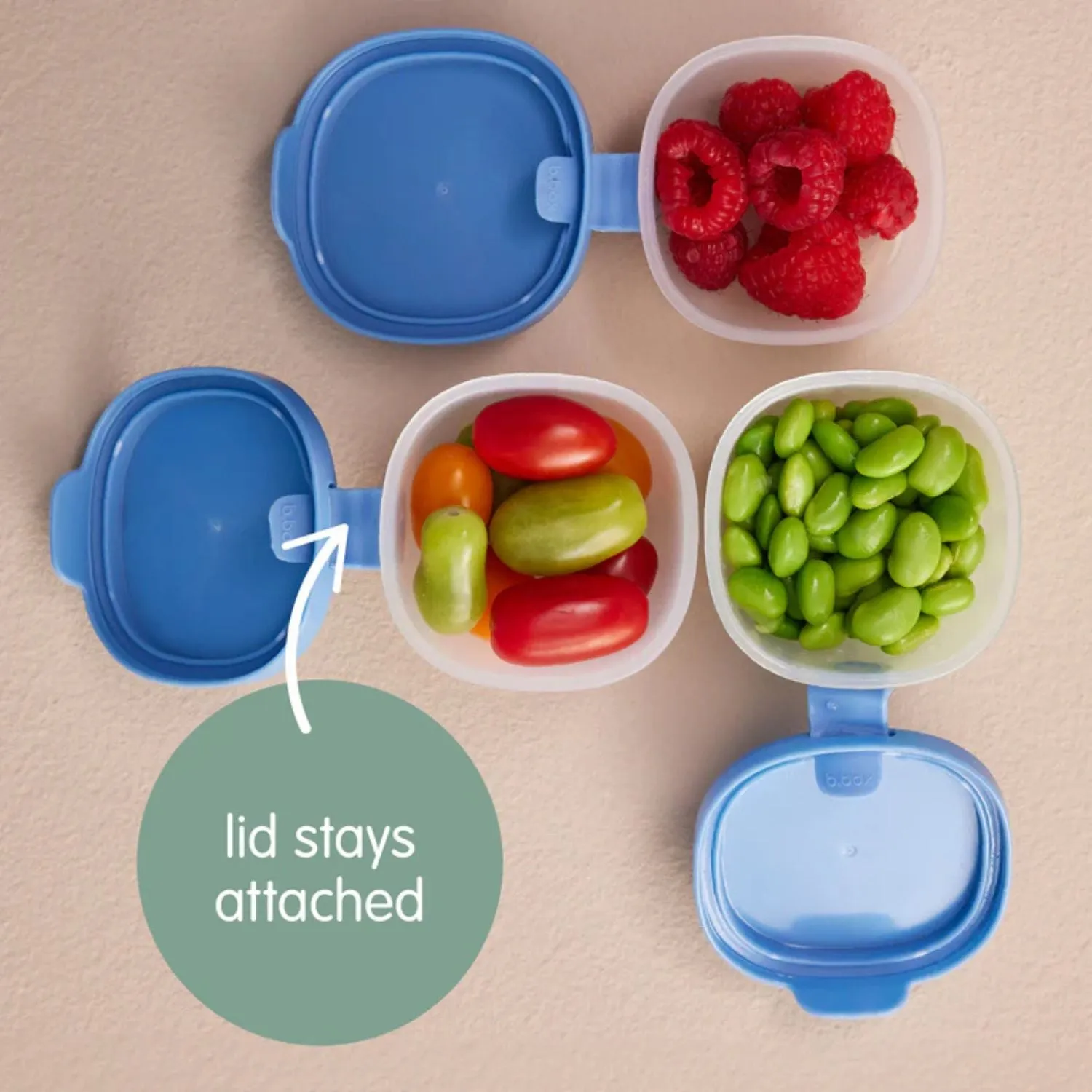 b.box Portable Snack Tubs - Pack of 3- Ocean Blue