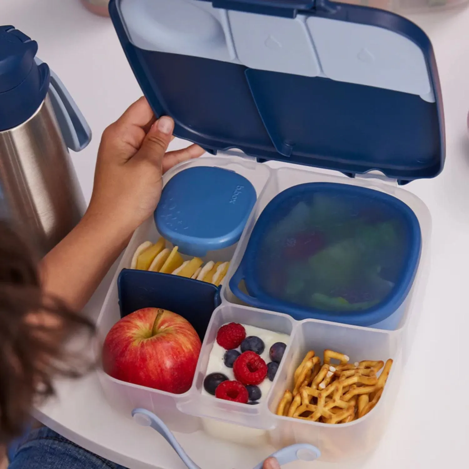 b.box Portable Snack Tubs - Pack of 3- Ocean Blue