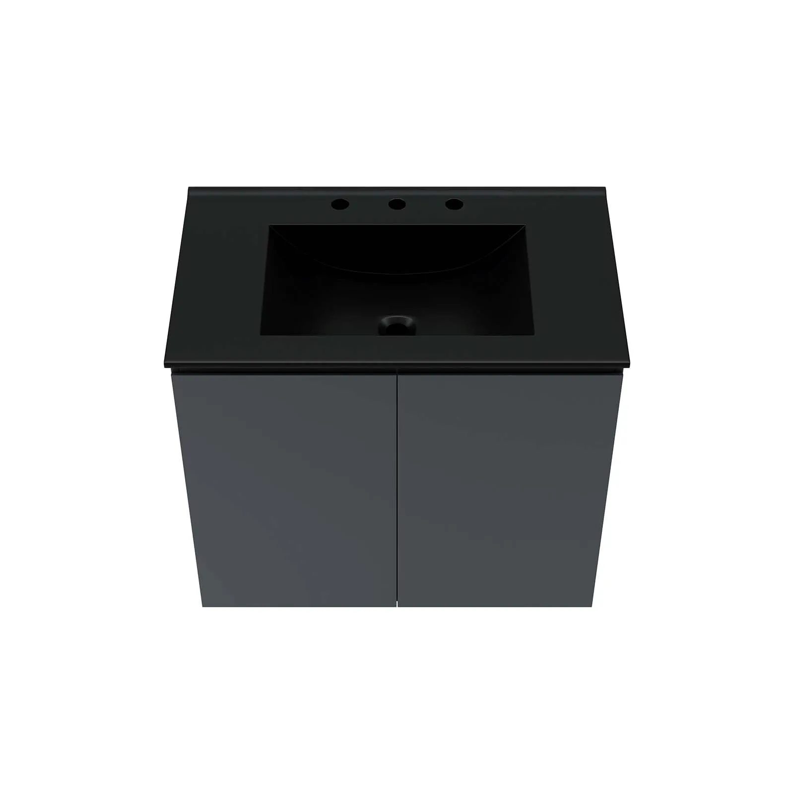 Bryn 30" Wall-Mount Bathroom Vanity Gray Black EEI-5778-GRY-BLK