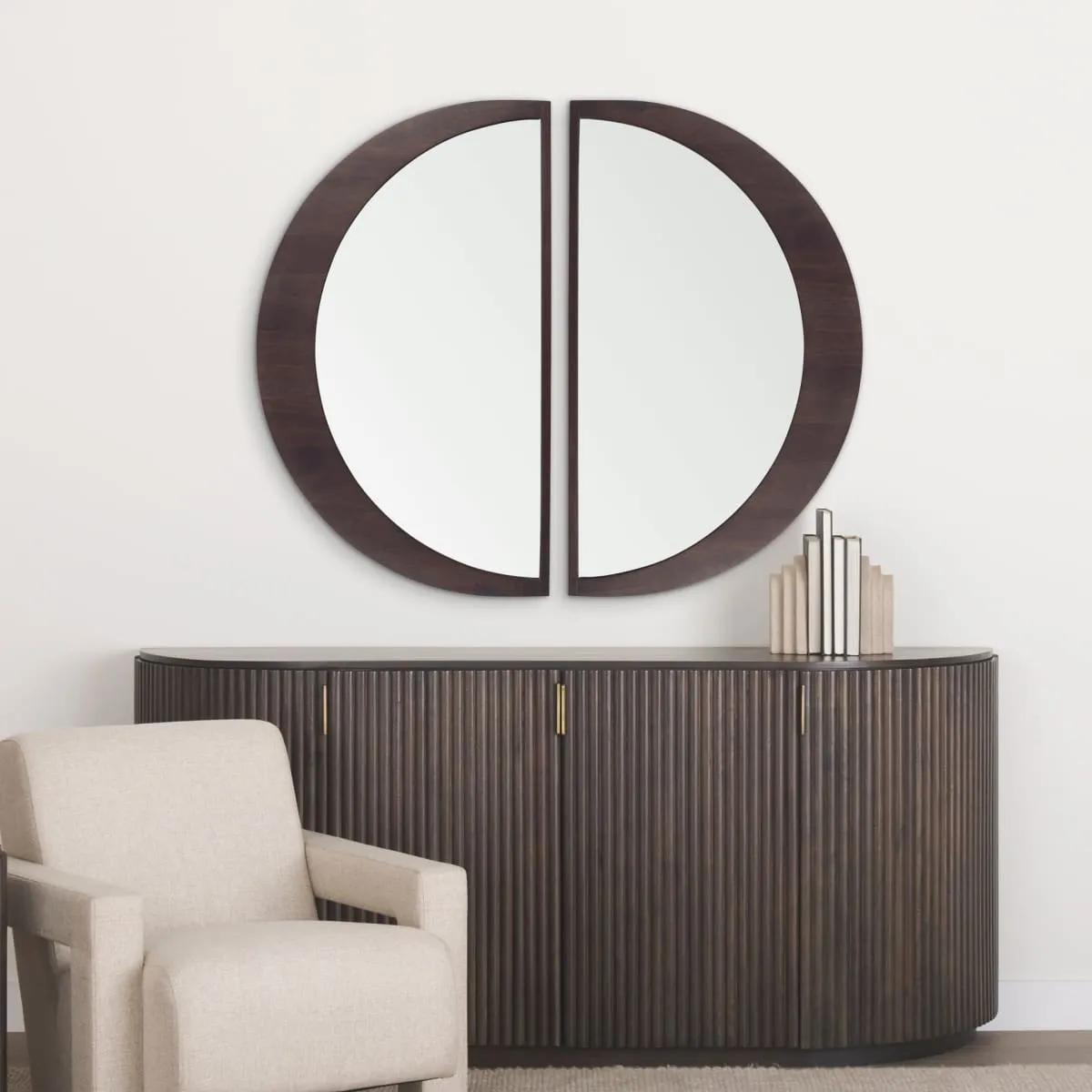 Celeste Wall Mirror Dark Brown | Large