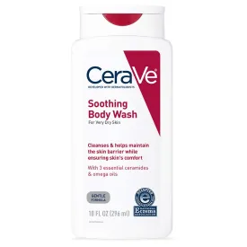 CeraVe Soothing Body Wash Dry Skin Relief & Eczema Treatment for Itchy Skin