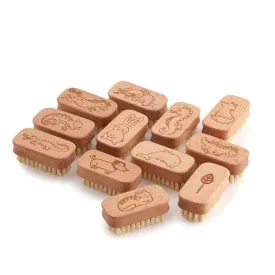 Children's Beech Wood Nail Brush with Stiff Natural Bristles