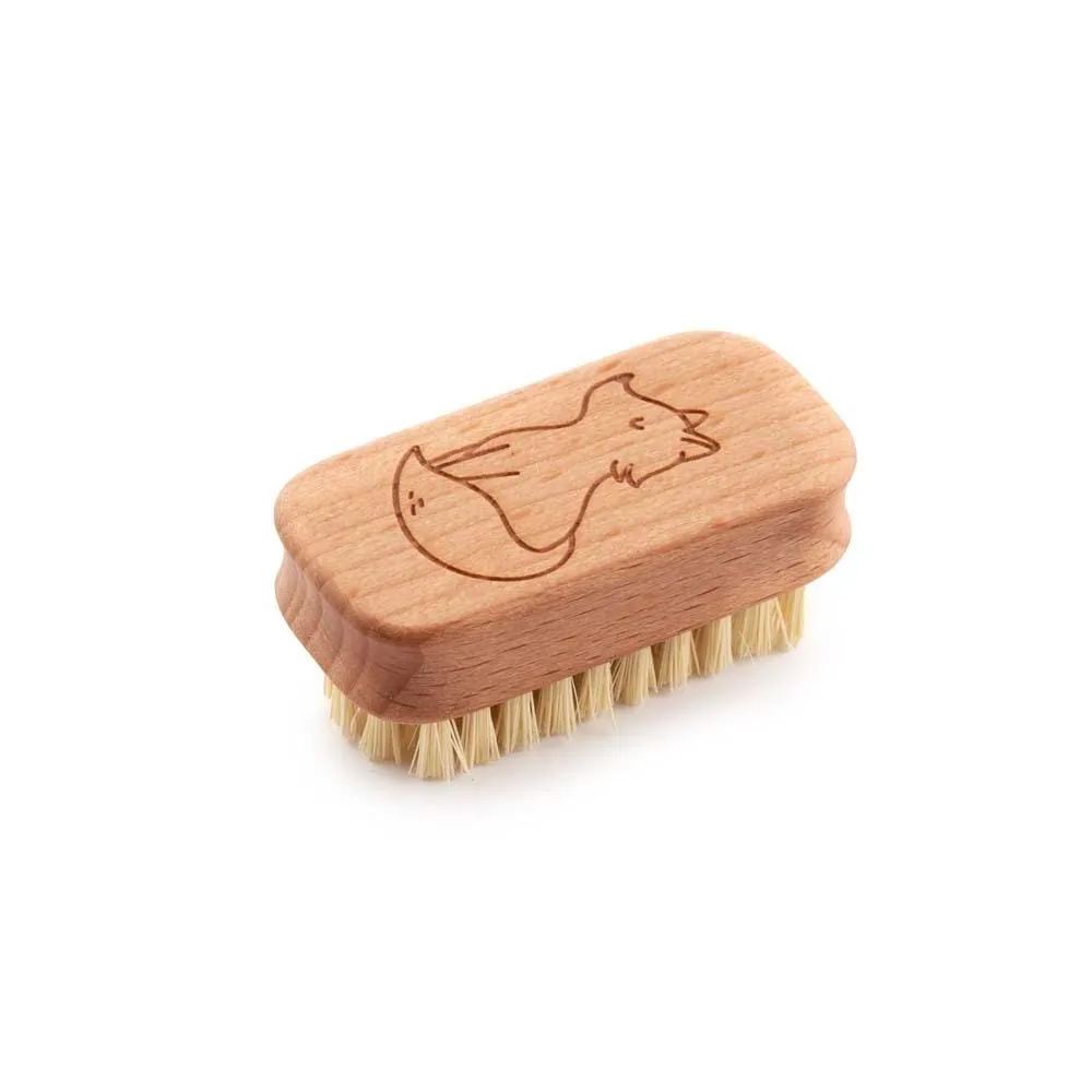 Children's Beech Wood Nail Brush with Stiff Natural Bristles