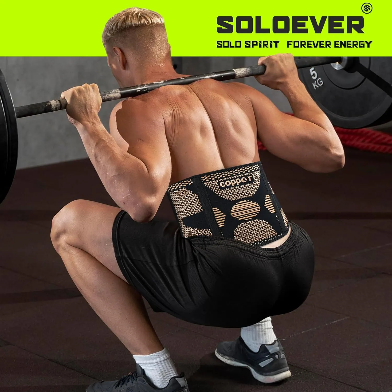 Copper Back Braces for Lower Back Pain, Breathable Lumbar Support Belt for Men and Women, Lower Back Brace for Herniated Disc, Sciatica, Scoliosis, Heavy Lifting (Black, Large)