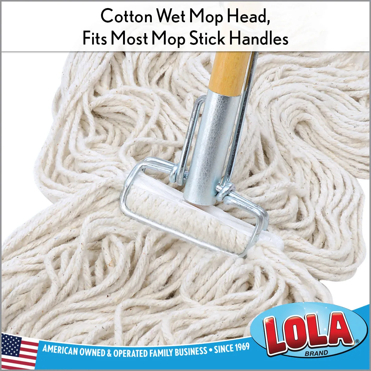 Cotton Wet Mop Head, fits Most Mop Stick Handles