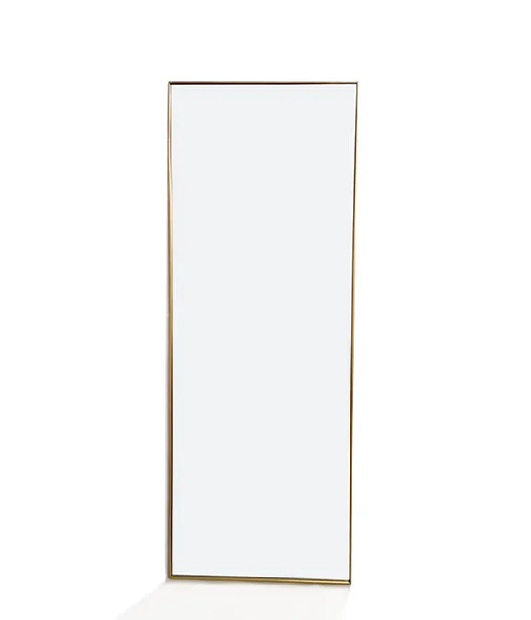Full Length Rect Gold Mirror - Thin Frame
