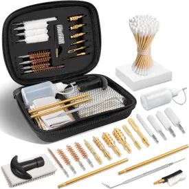 GLORYFIRE Gun Cleaning Kit .22,.35,.45 Caliber 9mm Cleaning Kit&Pistol Cleaning Kit Brass Brush and Brass Jag Adapter with Portable Case