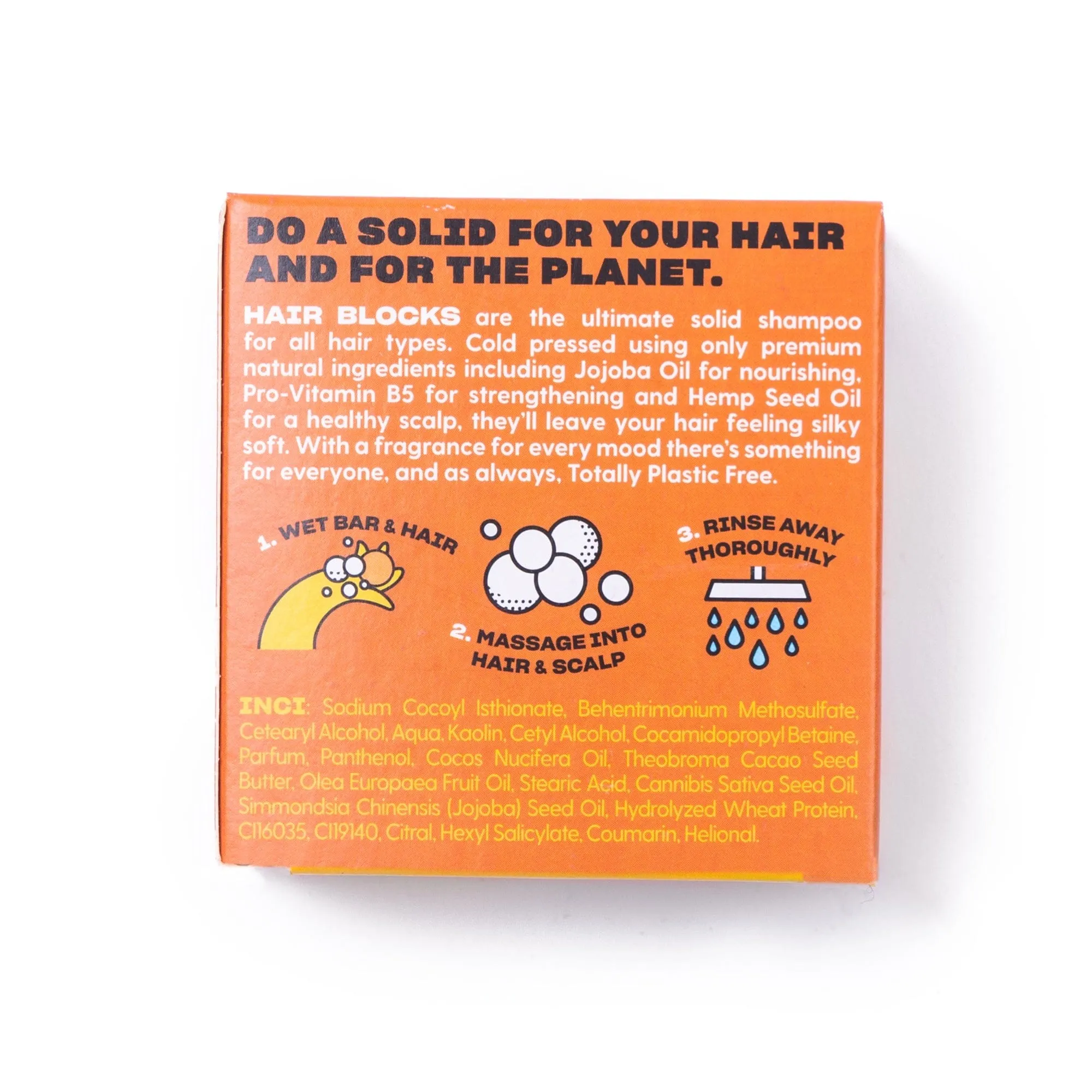 Hair Blocks Solid Shampoo Bar: Ginger & Agave Nectar