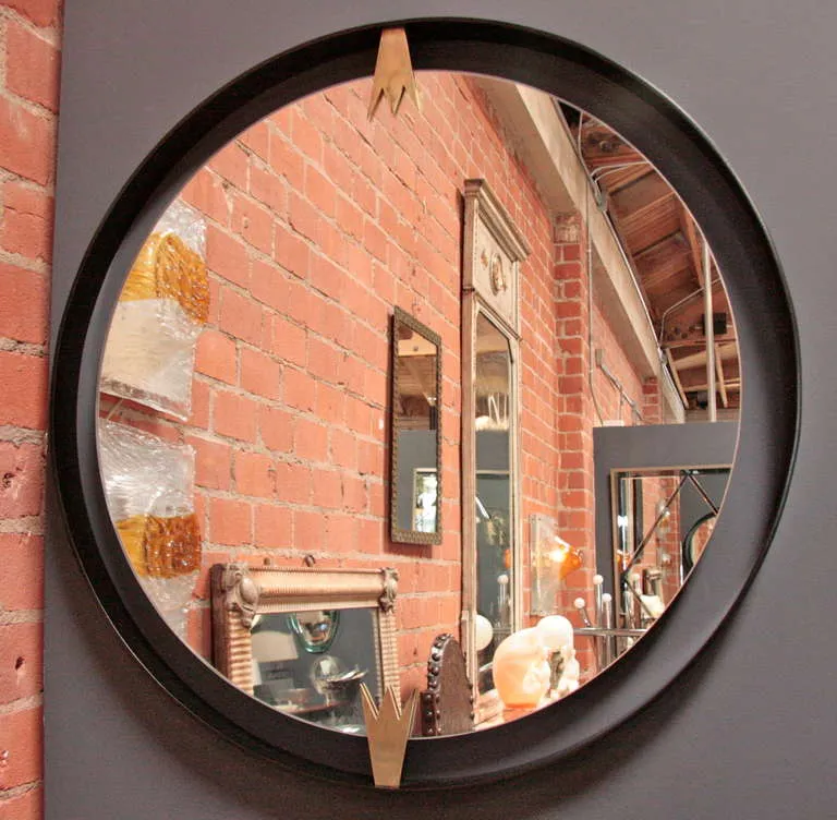 Iron and Brass Moderne Mirror