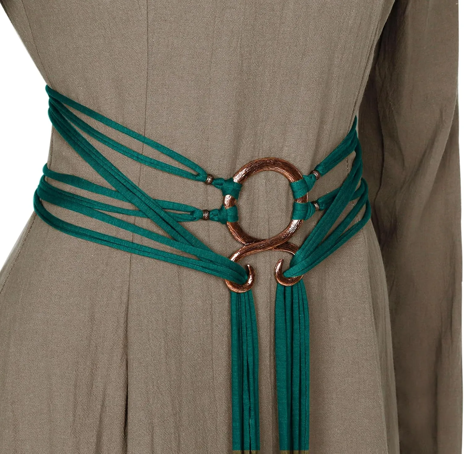 Joukavor Viking Troll Cross Rope Belt - Medieval Norse Witch Belt for Women