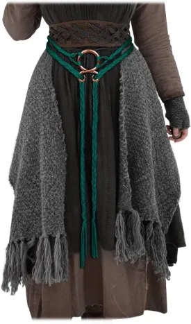 Joukavor Viking Troll Cross Rope Belt - Medieval Norse Witch Belt for Women