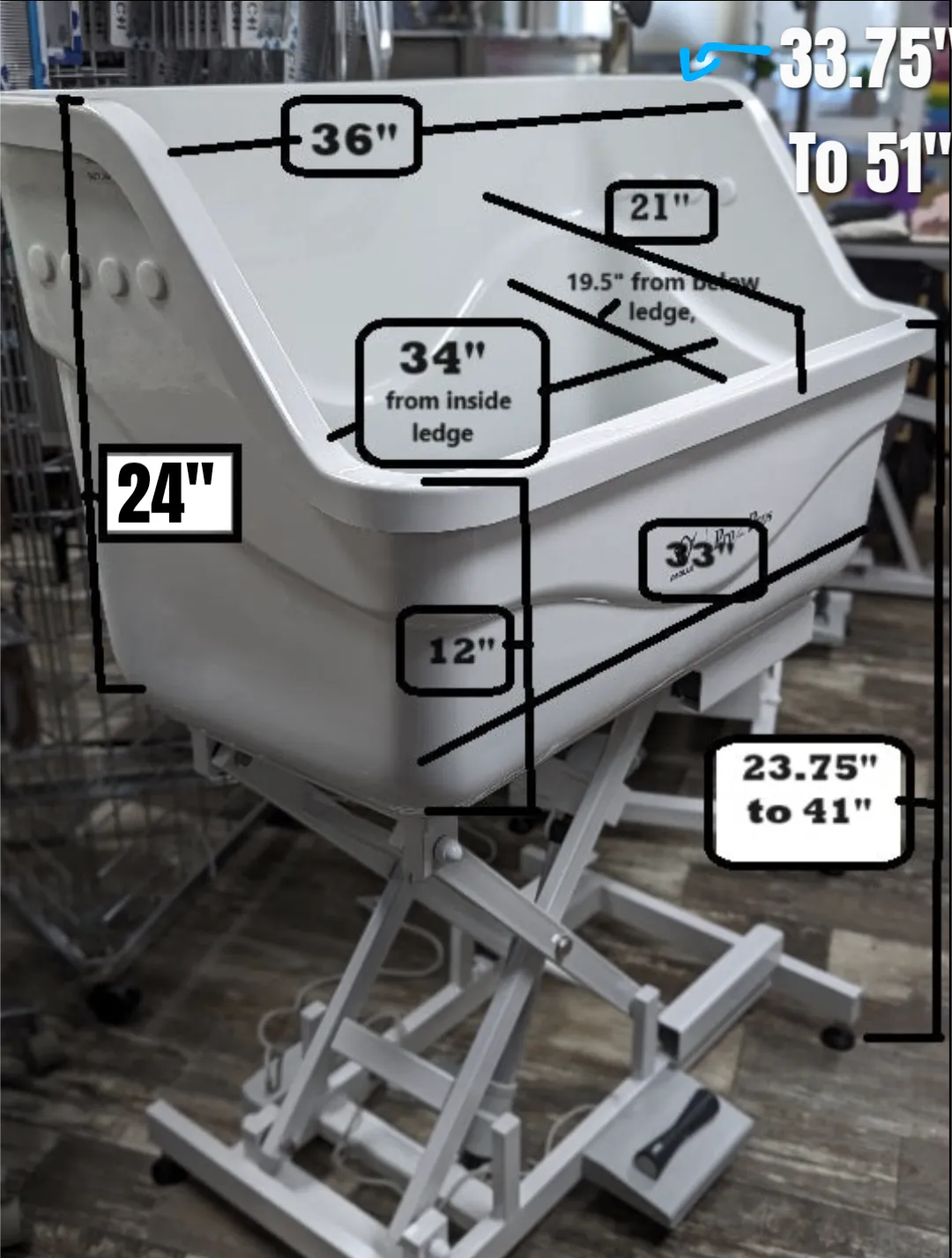 Medium Electric Acrylic Tub