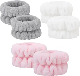 Microfiber Wristbands for Face Washing - Set of 6, Absorbent Arm Bands, Keeps Sleeves Dry, Soft & Comfortable, for Women, Men, Kids, Skincare & Makeup