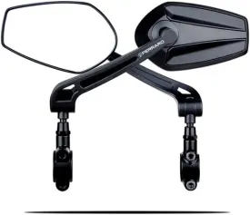 Pair of 360 Adjustable HD Bike Mirrors by Perraro - Essential Rear View Mirror Set for e-Bikes, Mountain & Road Bicycles - Enhancing Safety for All Riders, Perfect Trike Bike Accessories