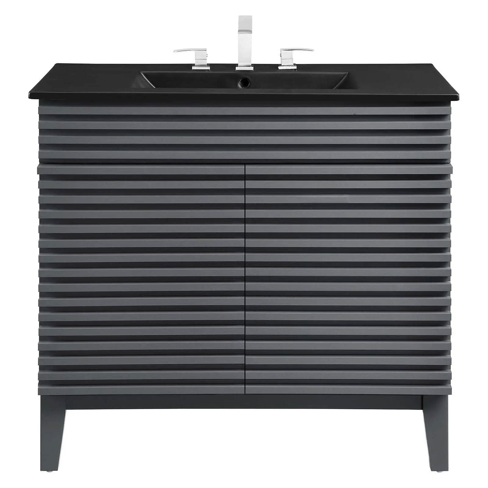 Render 36" Bathroom Vanity Gray Black EEI-5396-GRY-BLK