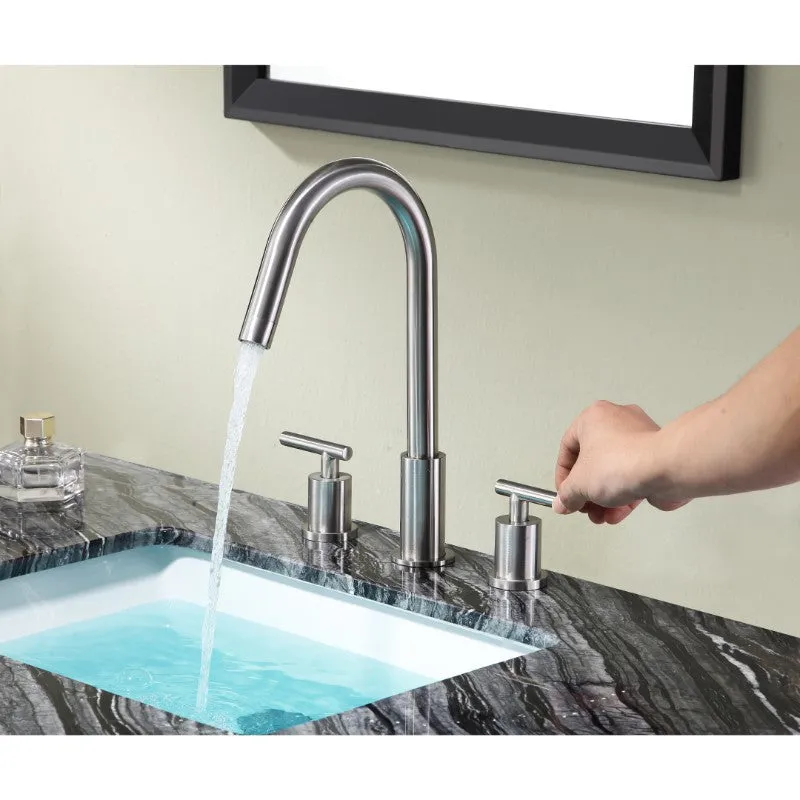 Spartan Widespread Bathroom Faucet in Brushed Nickel