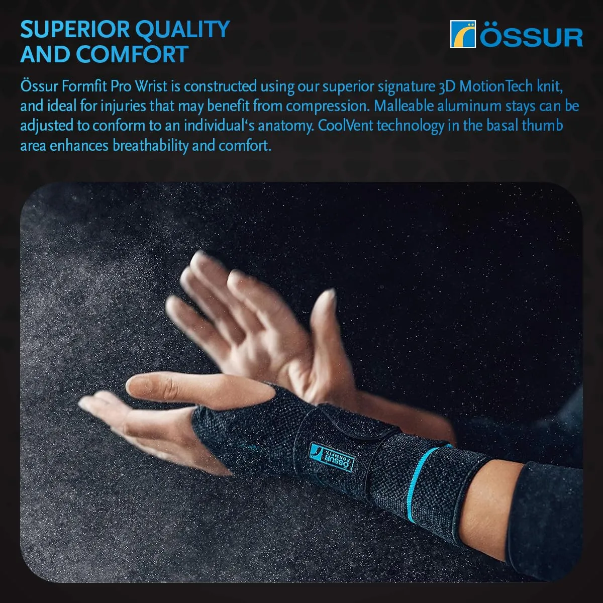 ssur Formfit Pro Wrist Support - Carpal Tunnel, Tendonitis, Wrist Pain Relief - Adjustable Compression Brace for Left Hand, Orthopedic Aid for Arthritis, Sprains, and Sports Injuries - Left/Medium