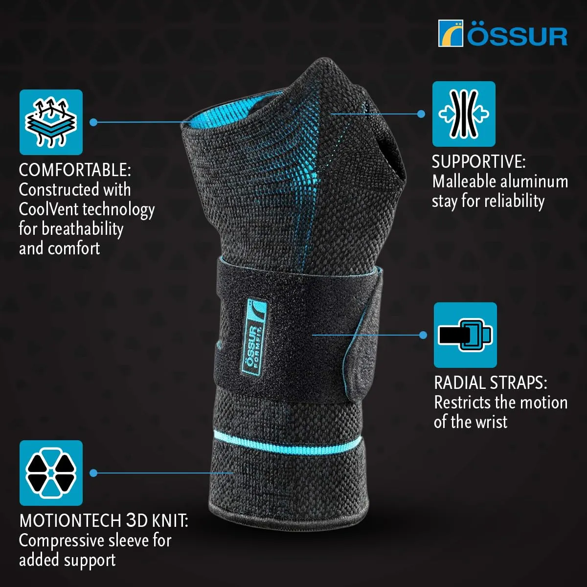 ssur Formfit Pro Wrist Support - Carpal Tunnel, Tendonitis, Wrist Pain Relief - Adjustable Compression Brace for Left Hand, Orthopedic Aid for Arthritis, Sprains, and Sports Injuries - Left/Medium