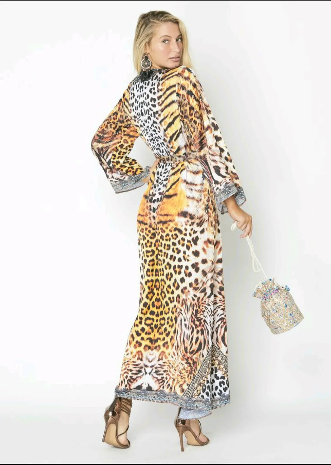 Tiger Kimono coverup