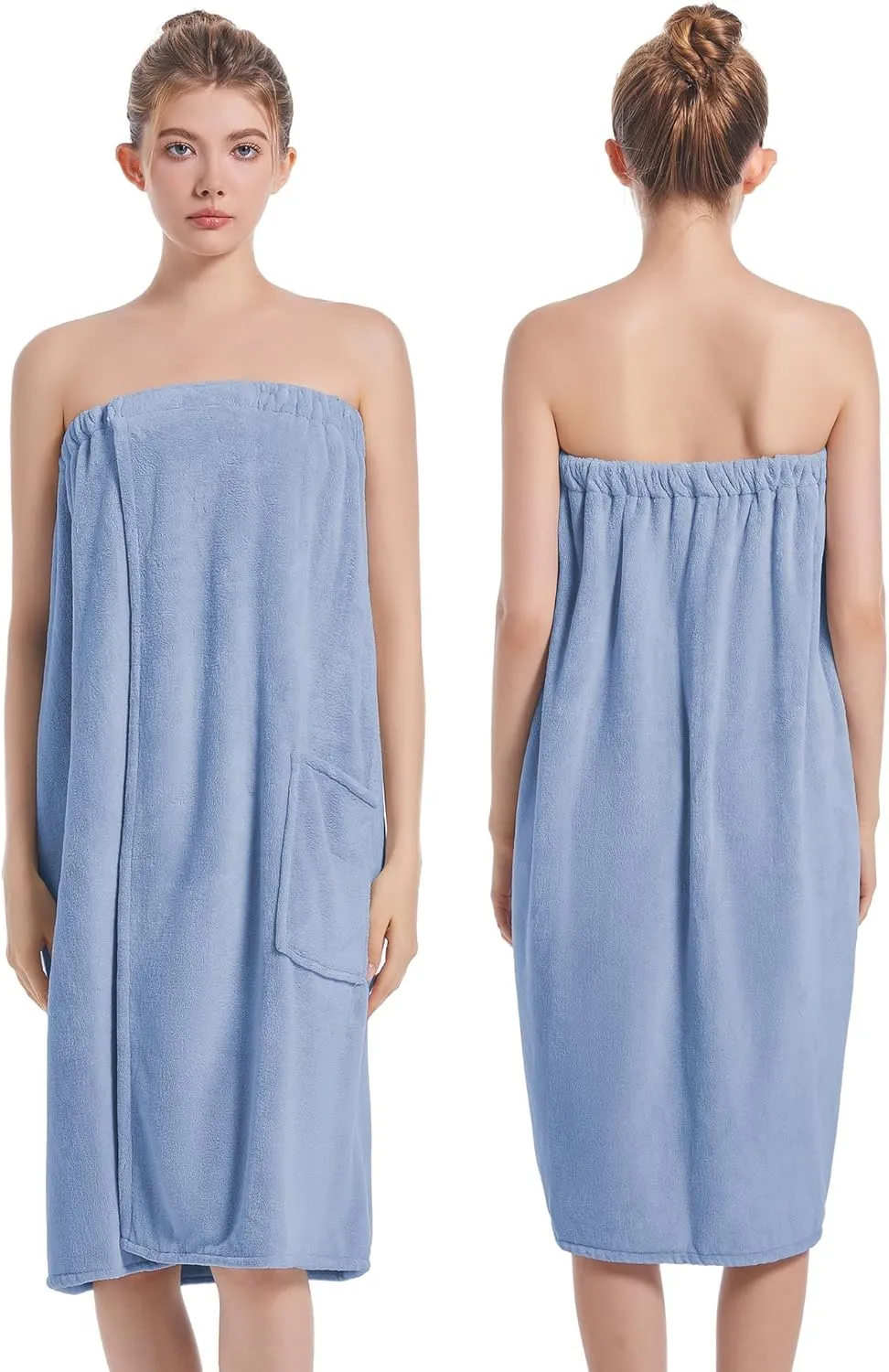 Towel Wrap For Women After ShowerPlush Bath Robe FemaleSauna Spa Wrap Around Towels With Pockets