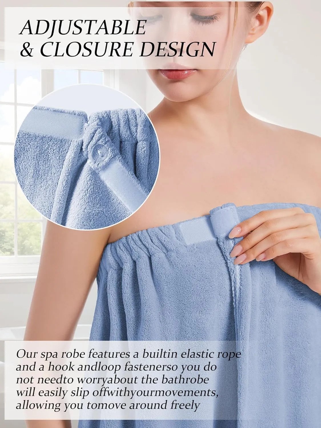Towel Wrap For Women After ShowerPlush Bath Robe FemaleSauna Spa Wrap Around Towels With Pockets