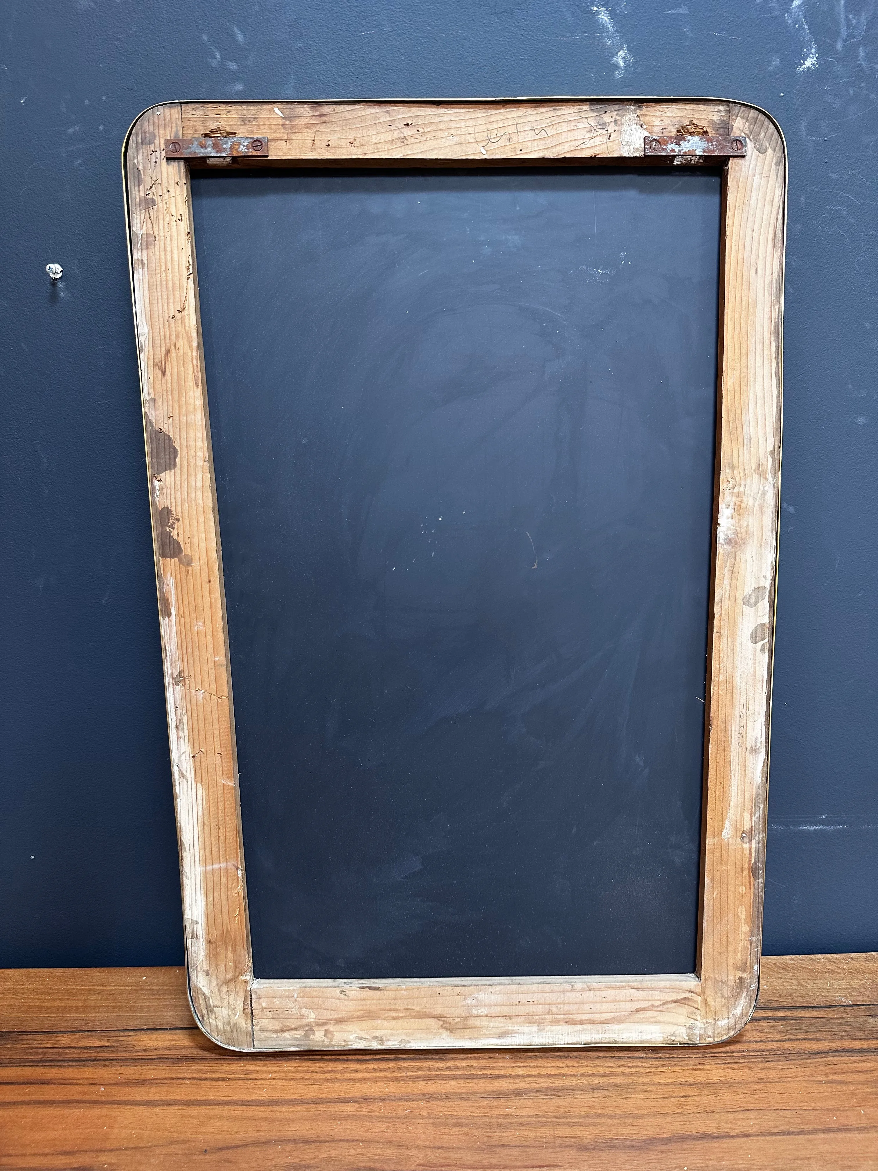 Vintage Italian Rectangular Brass Wall Mirror 1980s