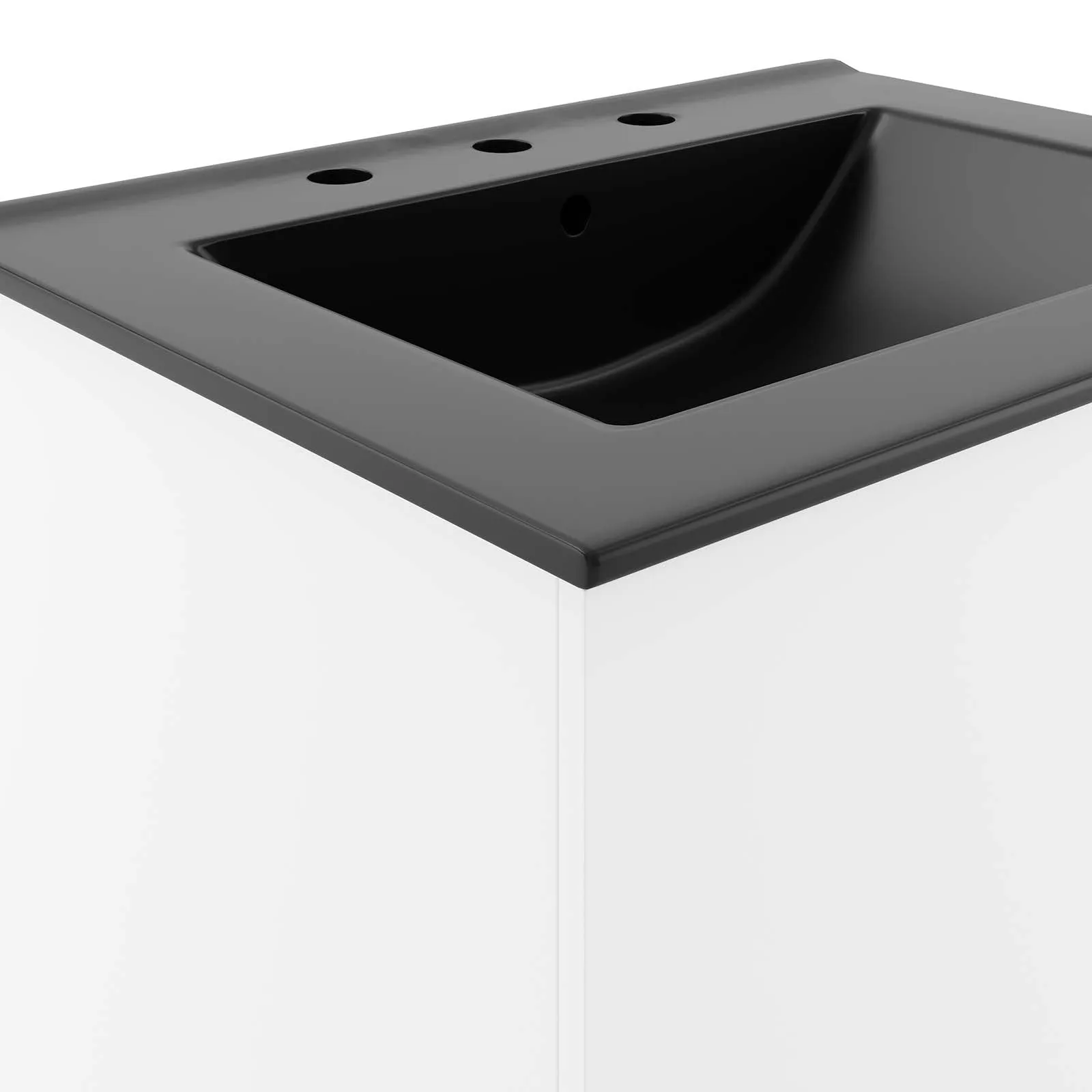 Vitality 24" Bathroom Vanity White Black EEI-5782-WHI-BLK