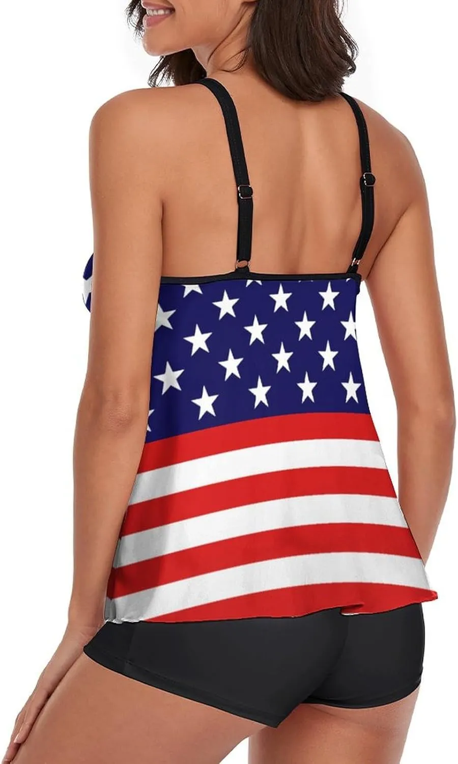 Womens Tankini Swimsuits for Women Two Piece Tummy Control Bathing Suits Swim Tank Top with Boyshorts