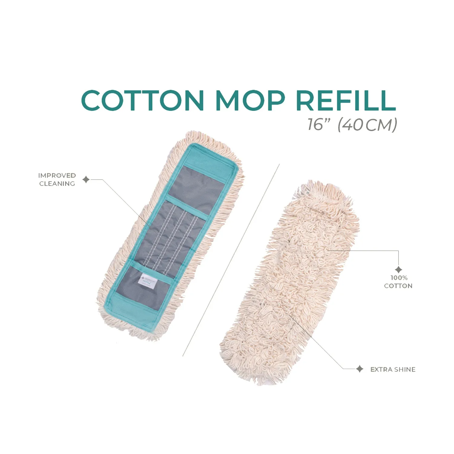 Zidello COTTON MOP - DRY 16" INCH (40CM)