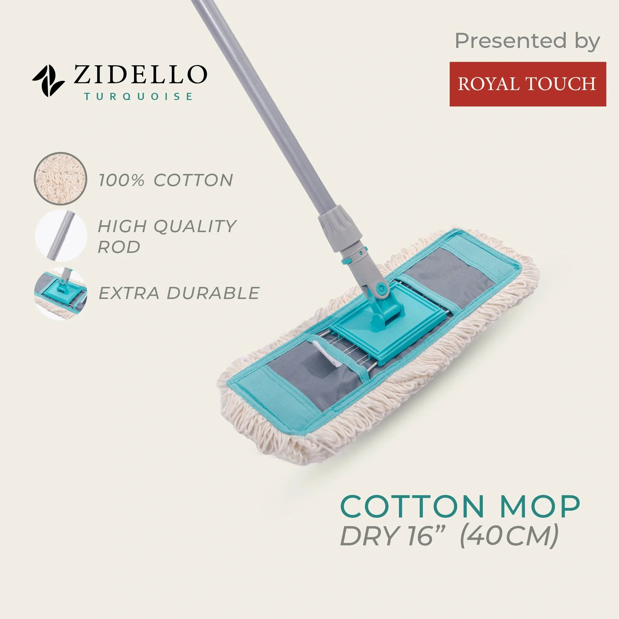 Zidello COTTON MOP - DRY 16" INCH (40CM)